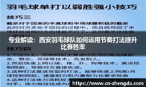 专业解读：西安羽毛球队如何运用节奏打法提升比赛胜率